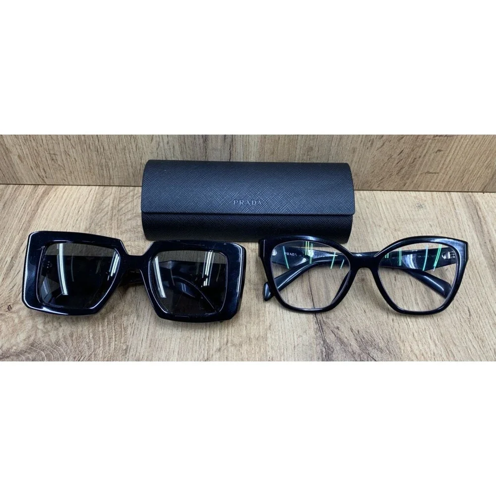 Prada Sunglasses & Eyeglasses Lot PR 23YS 51mm + VPR 20Z 52mm Italy Frames Only